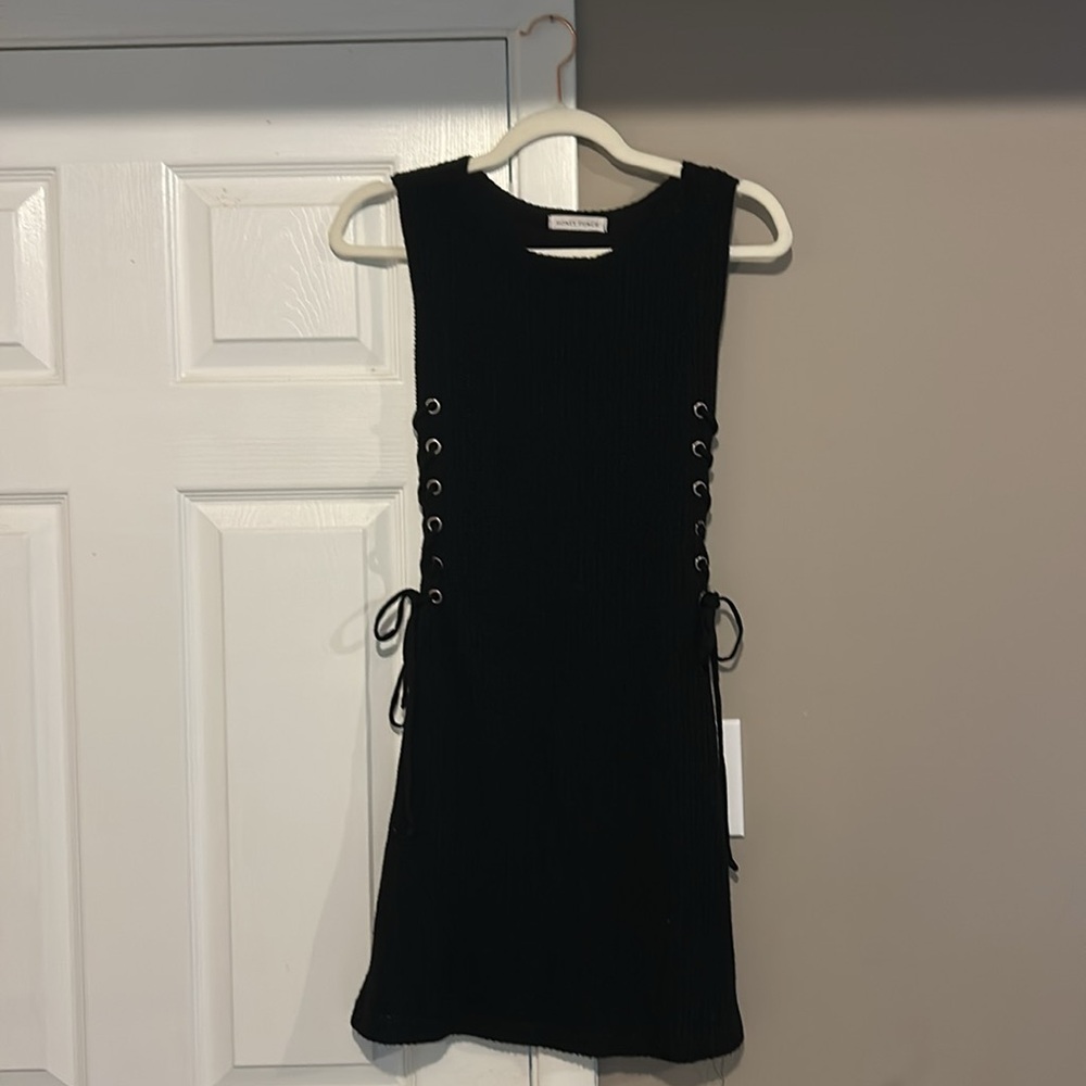 Honey Punch knit dress | Black